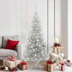 Ziemassvētku Eglīte Su 300 Led Ar Statīvu Sudraba 180 Cm Pet Vidaxl