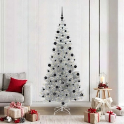 Ziemassvētku Eglīte Su 300 Led Ar Statīvu Sudraba 210 Cm Pet Vidaxl