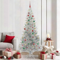 Ziemassvētku Eglīte Su 300 Led Ar Statīvu Sudraba 210 Cm Pet Vidaxl