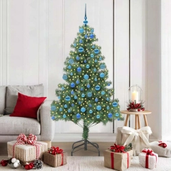 Ziemassvētku Eglīte Su 300 Led Ar Statīvu Zaļa 180 Cm Pvc Vidaxl