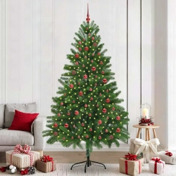Ziemassvētku Eglīte Su 300 Led Ar Statīvu Zaļa 210 Cm Pe Vidaxl