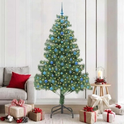 Ziemassvētku Eglīte Su 300 Led Ar Statīvu Zaļa 210 Cm Pvc Vidaxl
