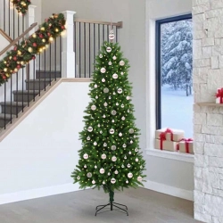 Ziemassvētku Eglīte Su 300 Led Ar Statīvu Zaļa 240 Cm Pe Vidaxl