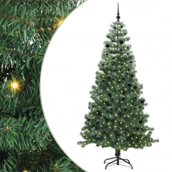 Ziemassvētku Eglīte Su 300 Led Ar Statīvu Zaļa 240 Cm Pvc Vidaxl
