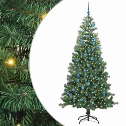 Ziemassvētku Eglīte Su 300 Led Ar Statīvu Zaļa 240 Cm Pvc Vidaxl