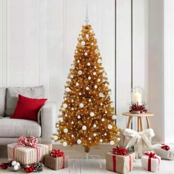 Ziemassvētku Eglīte Su 300 Led Ar Statīvu Zelts 180 Cm Pet Vidaxl