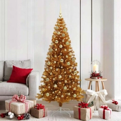 Ziemassvētku Eglīte Su 300 Led Ar Statīvu Zelts 180 Cm Pet Vidaxl
