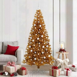 Ziemassvētku Eglīte Su 300 Led Ar Statīvu Zelts 210 Cm Pet Vidaxl