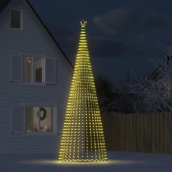 Led Ziemassvētku Eglīte 1544 Led Silti Balta 500 Cm Vidaxl