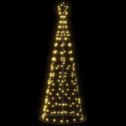 Led Ziemassvētku Eglīte 200 Led Silti Balta 182 Cm Vidaxl