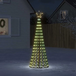 Led Ziemassvētku Eglīte 275 Led Silti Balta 180 Cm Vidaxl