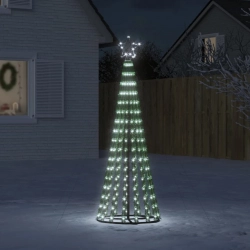 Led Ziemassvētku Eglīte 275 Led Auksti Balts 180 Cm Vidaxl