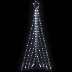 Led Ziemassvētku Eglīte 339 Led Auksti Balts 187 Cm Vidaxl