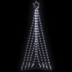 Led Ziemassvētku Eglīte 339 Led Auksti Balts 182 Cm Vidaxl