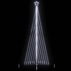 Led Ziemassvētku Eglīte 789 Led Auksti Balts 476 Cm Vidaxl