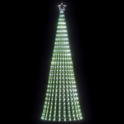 Led Ziemassvētku Eglīte 475 Led Auksti Balts 247 Cm Vidaxl