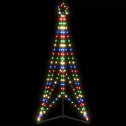 Led Ziemassvētku Eglīte 363 Led Krāsains 182 Cm Vidaxl