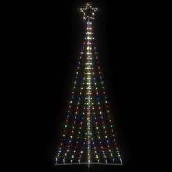 Led Ziemassvētku Eglīte 447 Led Krāsains 249 Cm Vidaxl