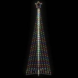 Led Ziemassvētku Eglīte 495 Led Krāsains 300,5 Cm Vidaxl