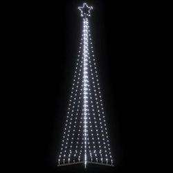Led Ziemassvētku Eglīte 495 Led Auksti Balts 300,5 Cm Vidaxl