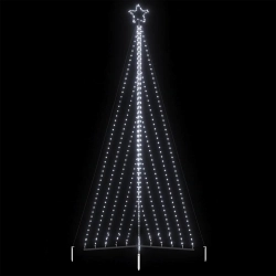 Led Ziemassvētku Eglīte 570 Led Auksti Balts 399 Cm Vidaxl