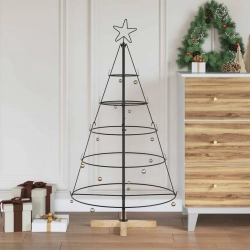 Ziemassvētku Konusu Koks Ar Statīvu Melna 125 Cm Tērauds Vidaxl
