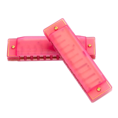 10-Hole Harmonica for Beginners, Pink Case