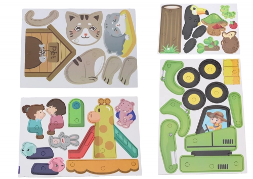 3D konstrukcijas puzles blokiem DIY Dinosaura izjaukšana ar urbju