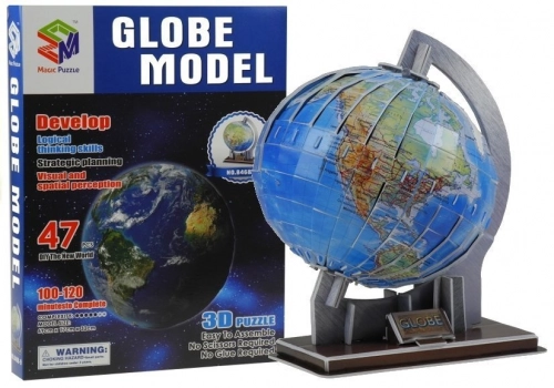 3D Puzzle Globe 47 Elements Model Educational Toy