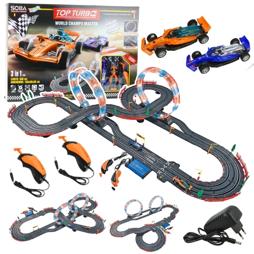 3in1 RC Race Track Illuminated Loops Cars Controllers 560 cm