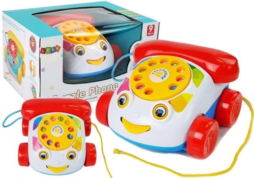 A Pull Phone on Wheels with a Battery Handler for a Baby