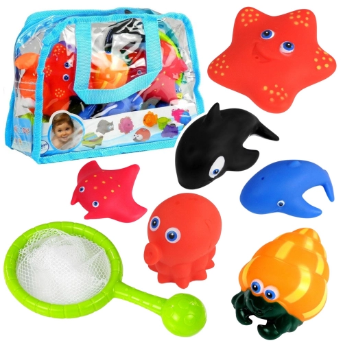 Aquatic Animals Set for Bathing + Strainer