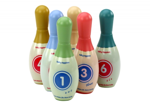 Arcade Game Set of 6 Colorful Bowling Pins