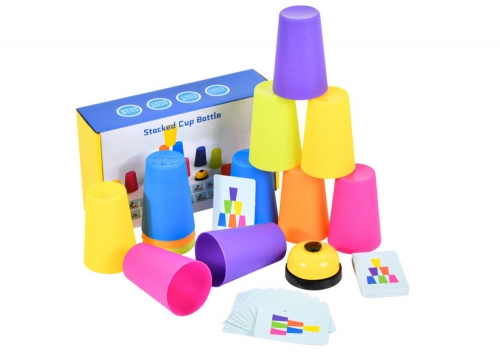 Arcade Game Stacking Cups Cards Bell