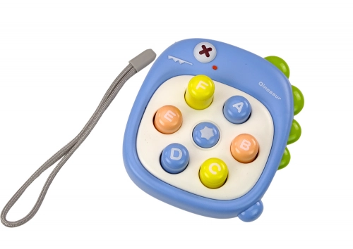 Arcade Game Whack A Mole Letters Dinosaur Blue