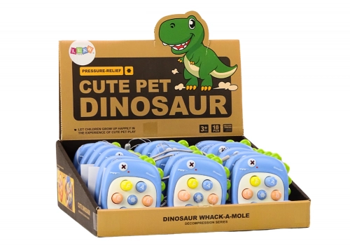 Arcade Game Whack A Mole Letters Dinosaur Blue