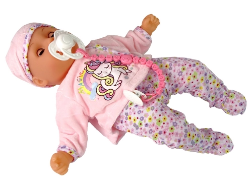 Baby Doll Sound Pacifier Bib Pink Unicorn Pyjamas