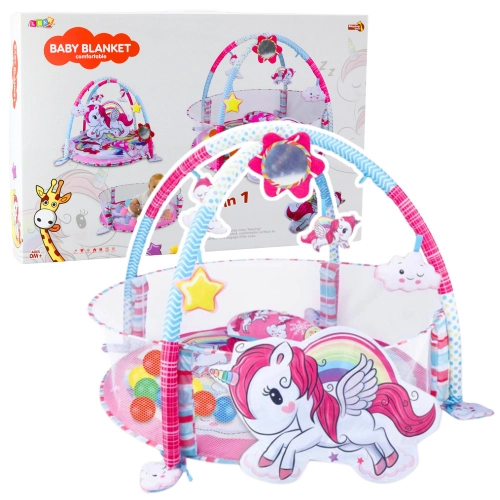 Baby Play Mat Ball Pool 3in1 Unicorn Pink