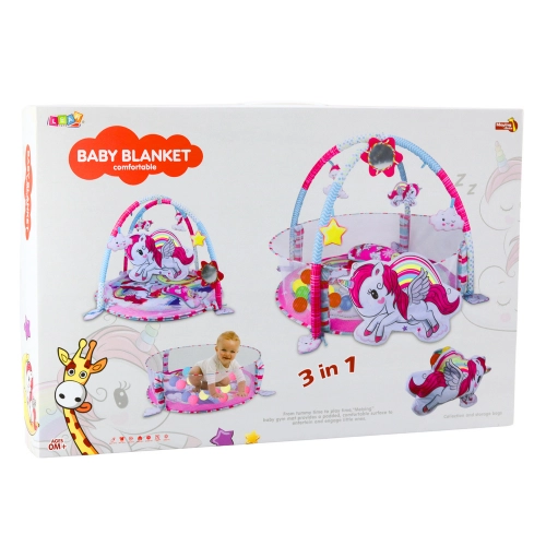 Baby Play Mat Ball Pool 3in1 Unicorn Pink