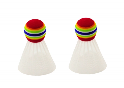 Badminton Set Glowing Rackets Shuttlecocks 2 Pcs