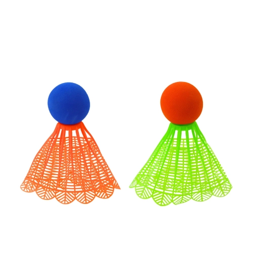 Badmintonschläger-Set: 2 Schläger, 2 große Federbälle und ein Ball