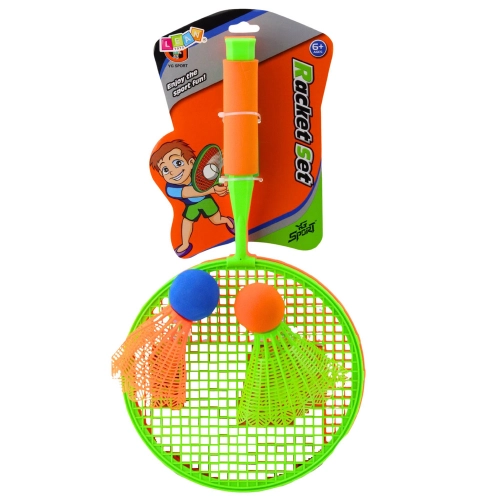 Badmintonschläger-Set: 2 Schläger, 2 große Federbälle und ein Ball