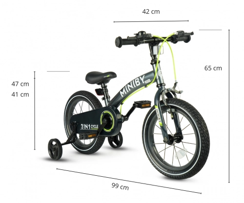 Balansa ritenis Qplay Miniby 14 collas Grey