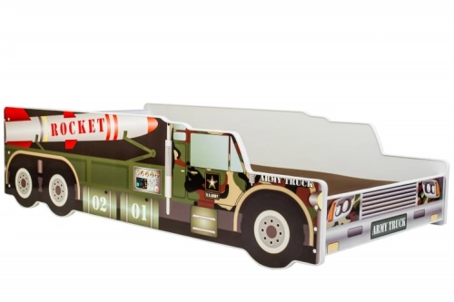 Bērnu automašīnas gulta RIKO ar matraci 160x80 Rocketship