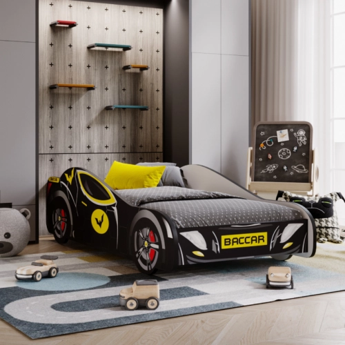 Детская кровать Batcar 140x70 с матрасом Black