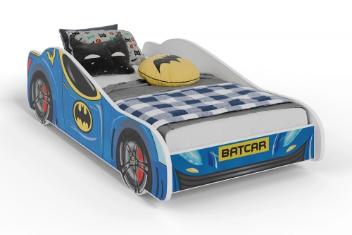 Bērnu gulta Batcar 140x70 ar matraci Blue