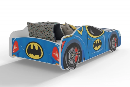 Bērnu gulta Batcar 140x70 ar matraci Blue
