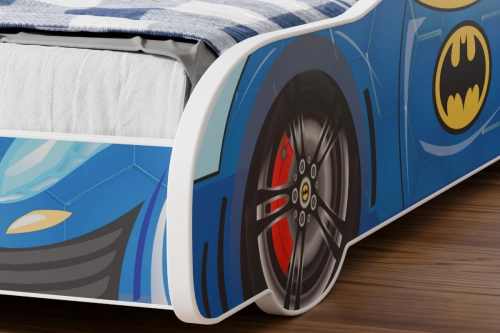 Bērnu gulta Batcar 140x70 ar matraci Blue