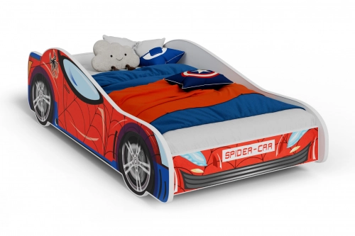 Bērnu gulta Batcar 140x70 ar matraci Spider