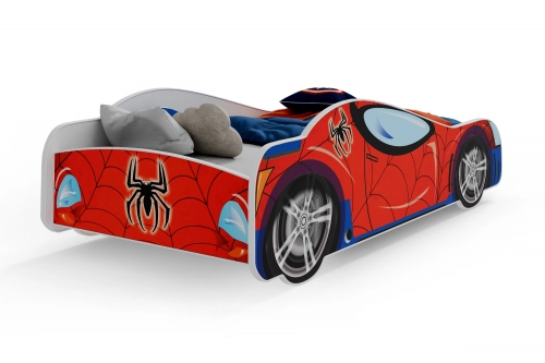 Bērnu gulta Batcar 140x70 ar matraci Spider